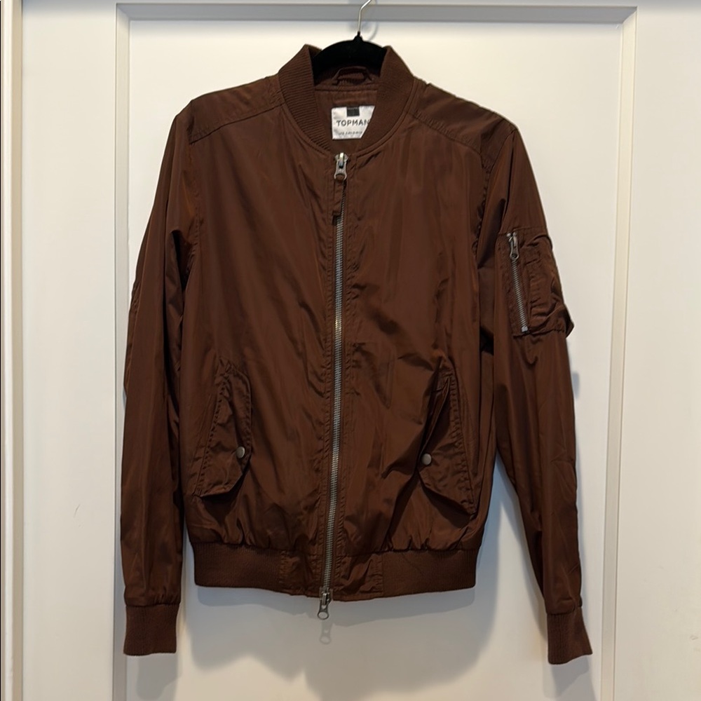 Topman Brown Bomber Jacket